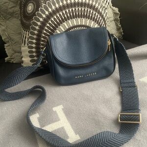 Marc Jacobs Leather Groove Purse Navy Blue